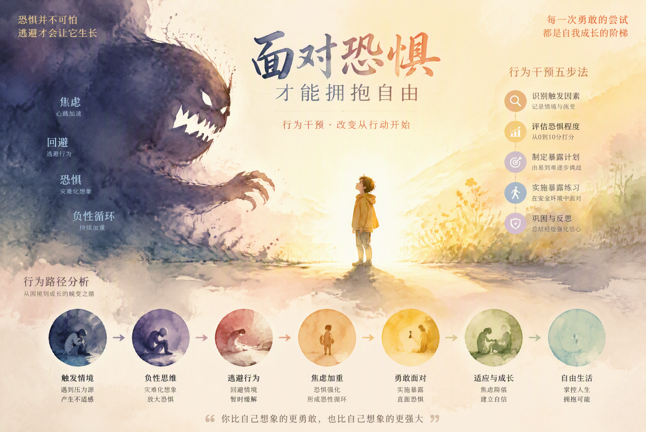 焦虑驱动的逃避行为:如何帮助面临恐惧的孩子 - 封面
