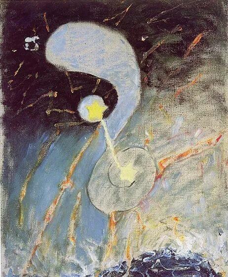 《混沌 Nr.2》(Chaos Nr.2,1906)——克林特最早的抽象作品之一