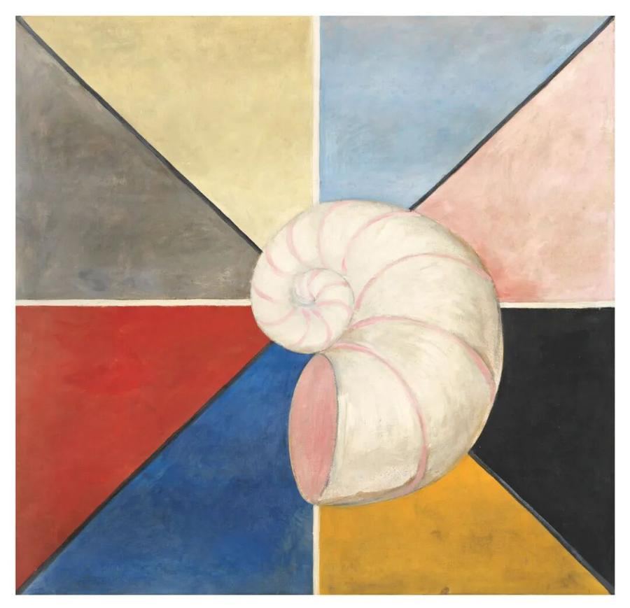 《天鹅 No.19》(Group 9 SUW Swan No.19,1915,布面油画 148.5×152cm)