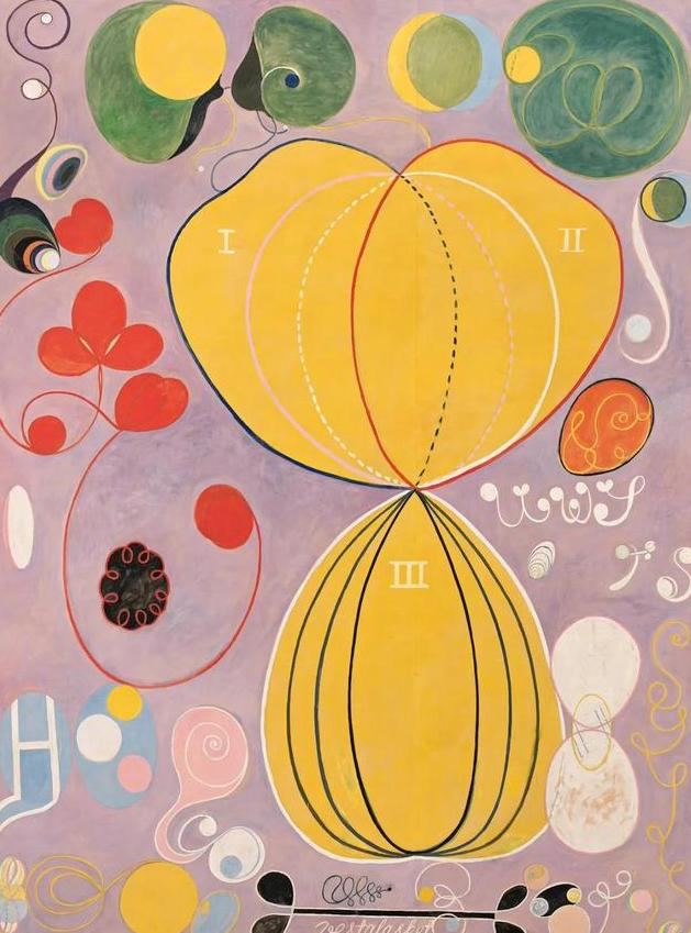 《无题》(细胞与宇宙生成,署名 af Klint,约1906–1908)