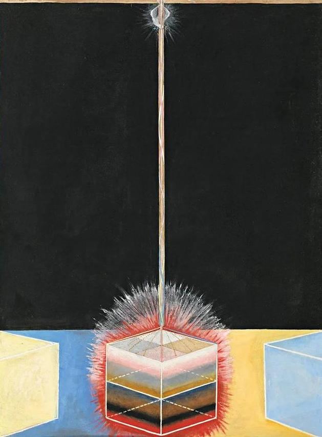 《无题》(光束与立方体,约1906–1908)