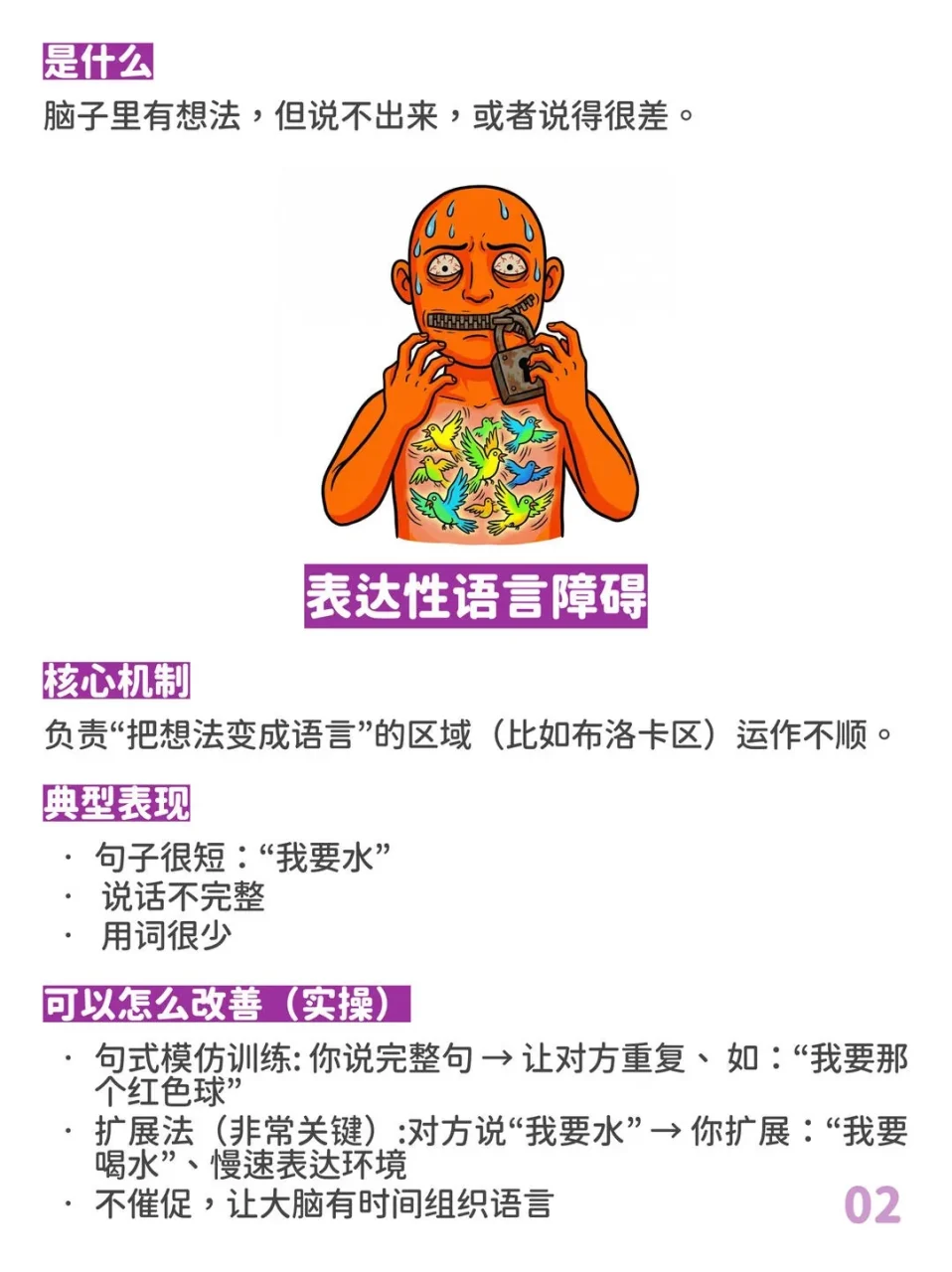 表达性语言障碍:大脑语言产出区域运作不顺